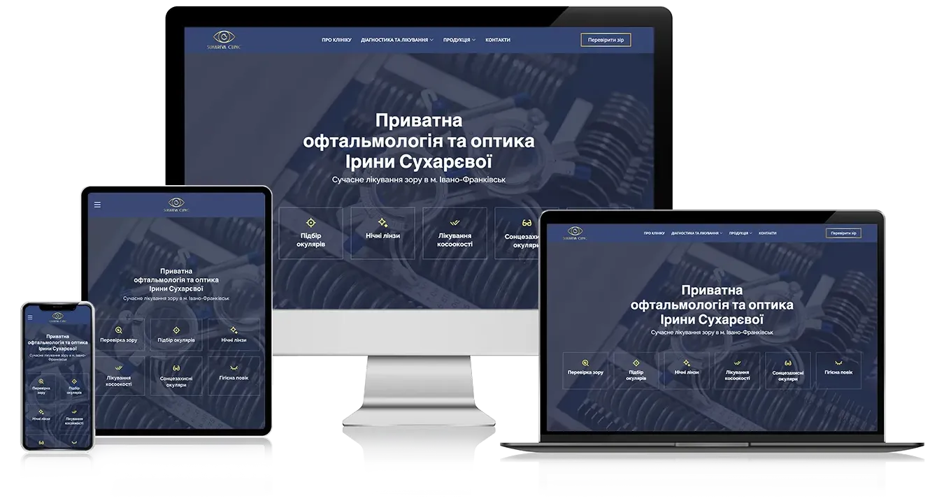 Макет адаптивного сайту на пристроях
